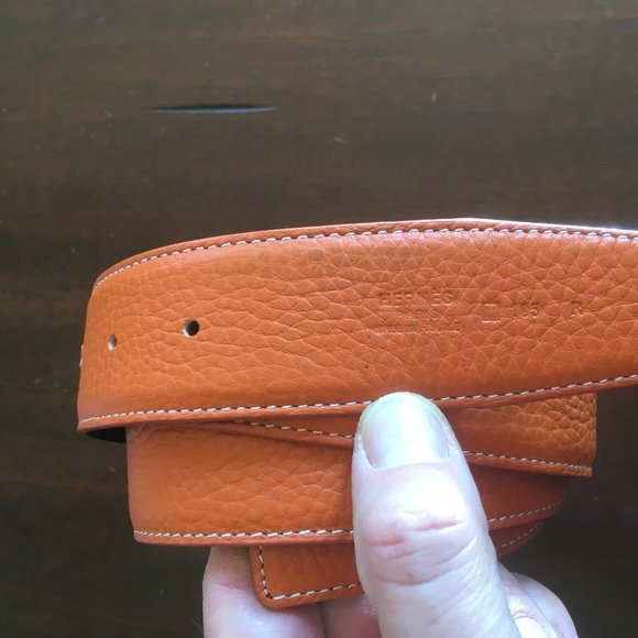 Hermes 18k H belt buckle & Reversible black/red le
